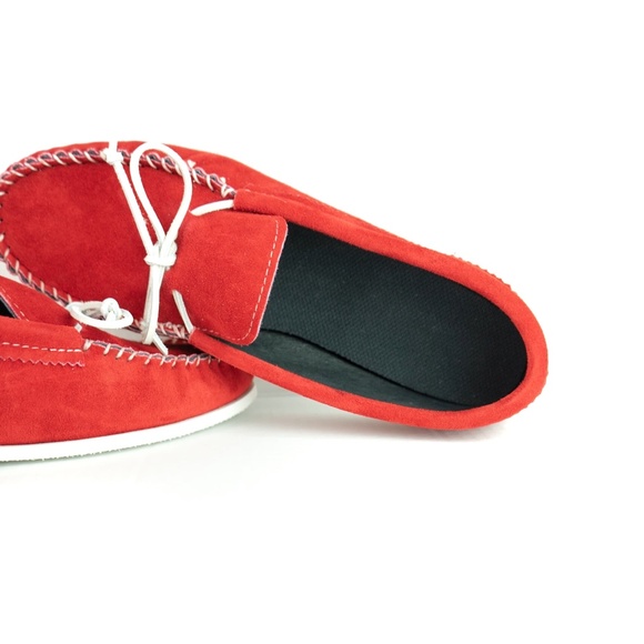 NWT KFG Moccasins - Red Suede - Made in USA - Picture 8 of 8